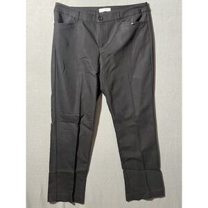 Christopher & Banks Women's Black Dress Pants Size 12 Regular Straight Leg Work